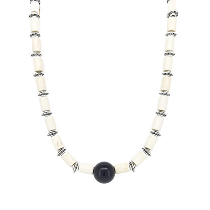 Minimalist White Turquoise Beaded Choker Necklace