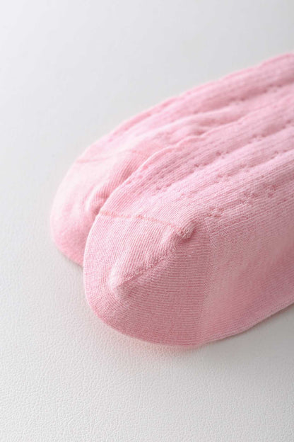 Ruffle Color Block Thin Ribbed Socks