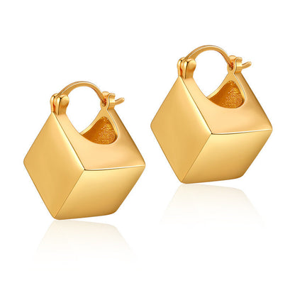 Square Shaped Simple Hoop Earrings