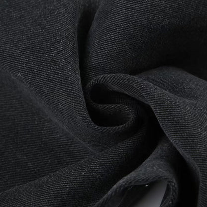 Distressed Washed Rhinestone Loose Jeans