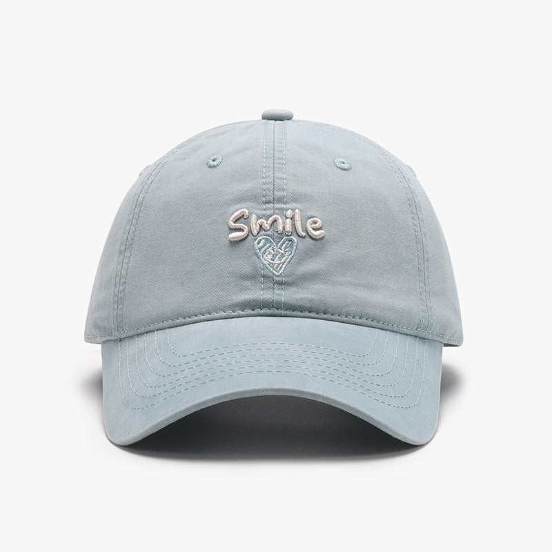 Trendy Letter Embroidered Washed Baseball Cap