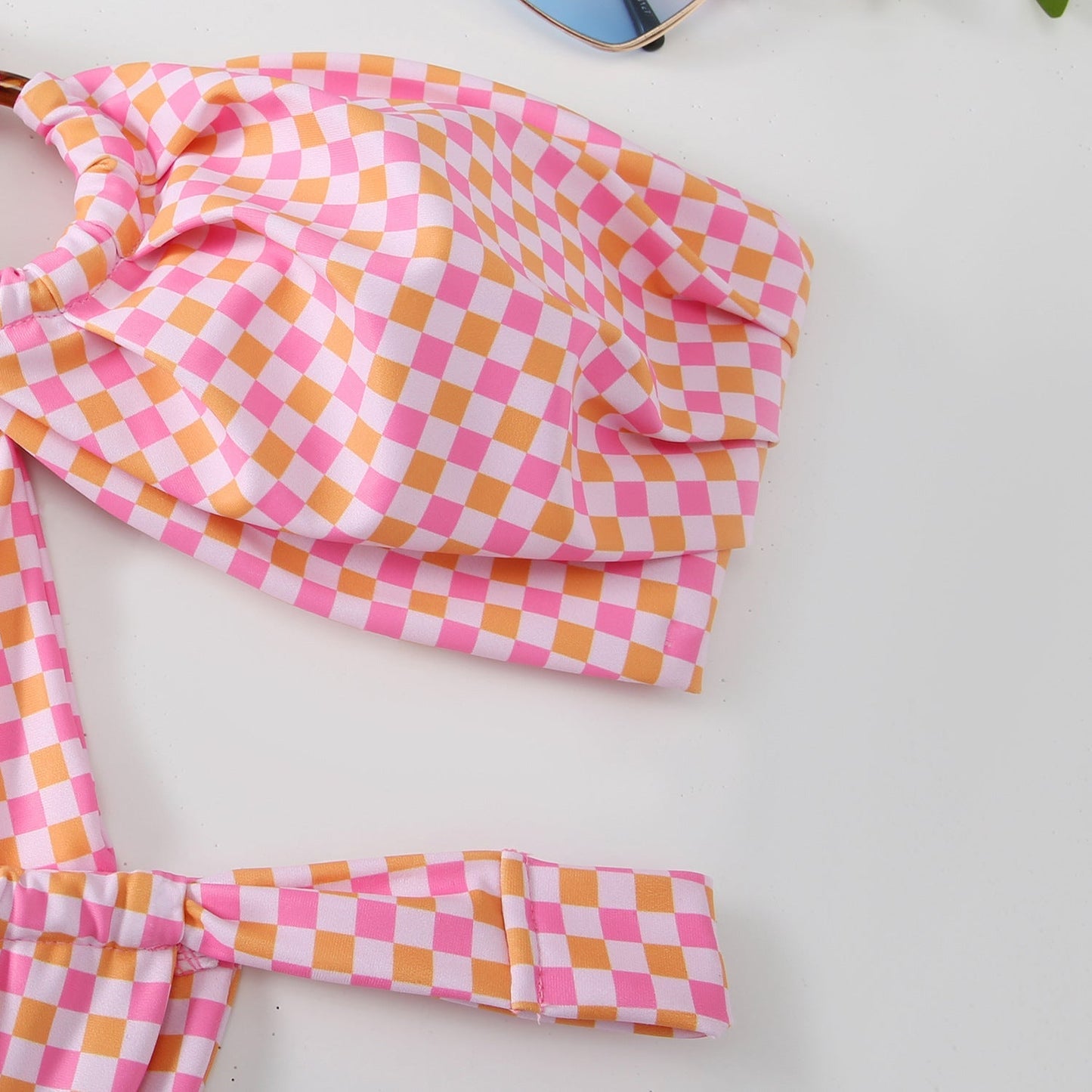 2PCS Flower Print Strapless Sexy Swimwear