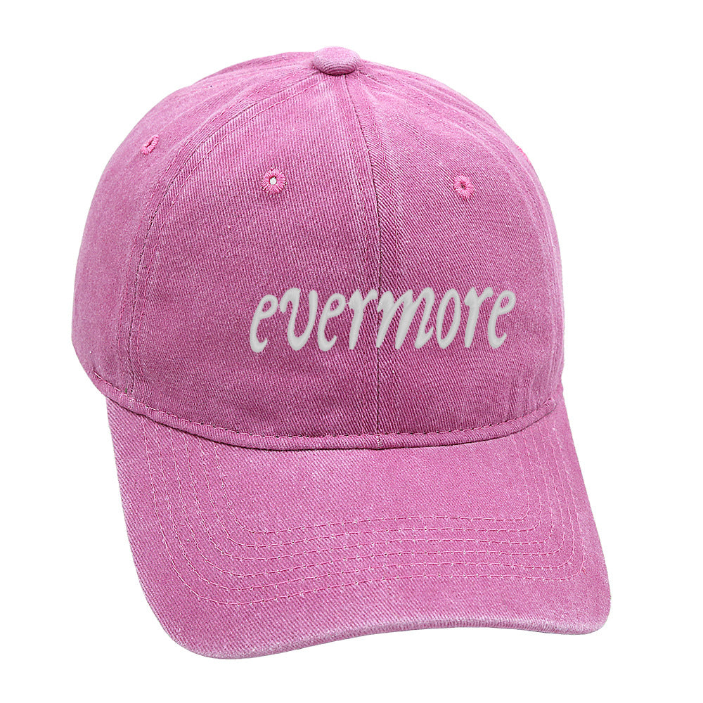 Distressed Letter Embroidered Baseball Caps