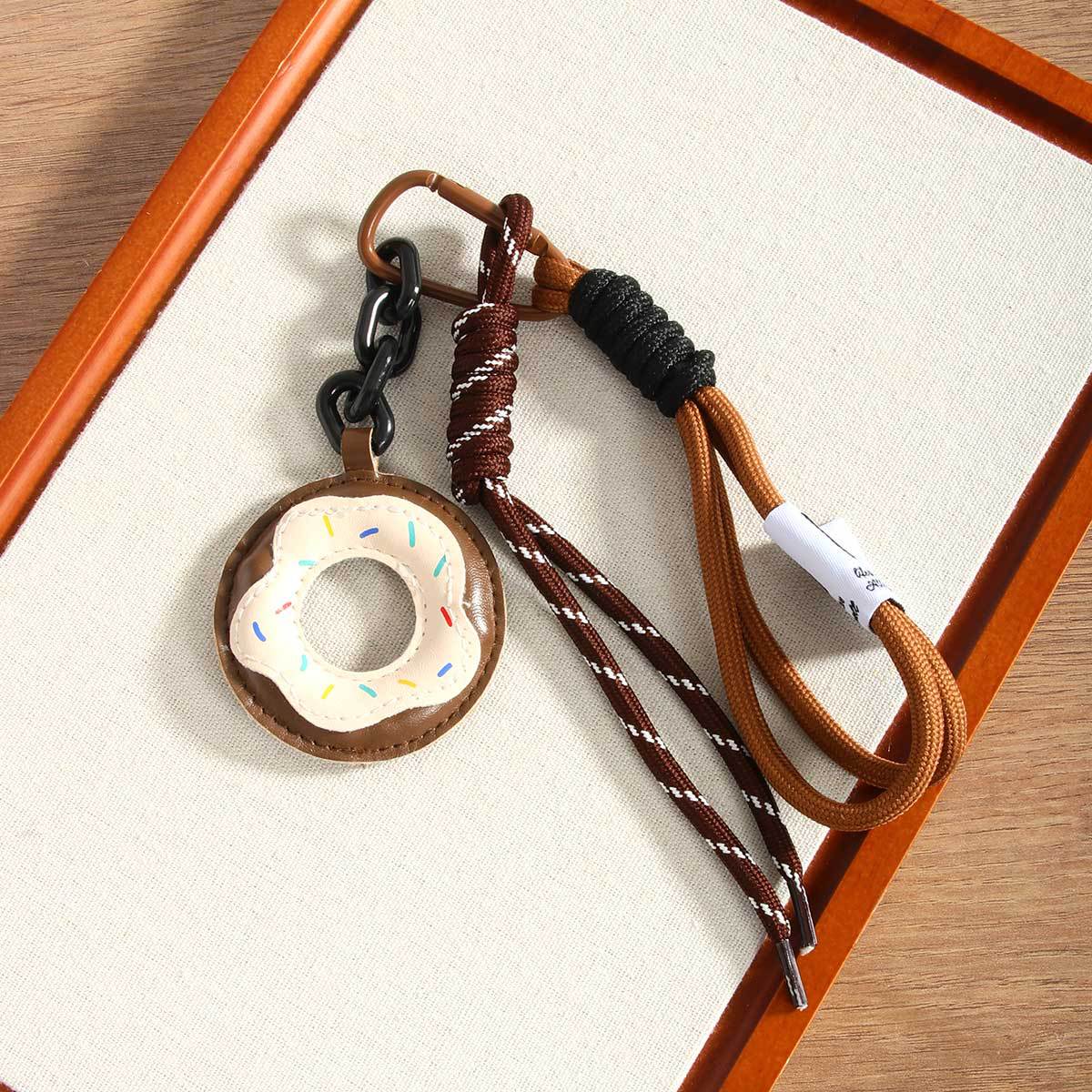 Leather Donut Rope Braided Bag Charms