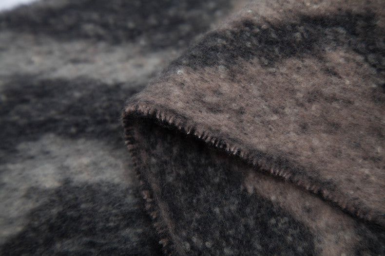 Gradient Color Print Tassel Scarf