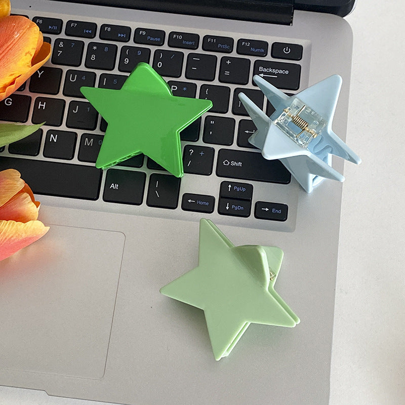 Colorful Cute Solid Color Star Hair Claws