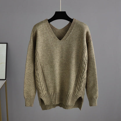 2+ V-Neck Side Split Knit Sets