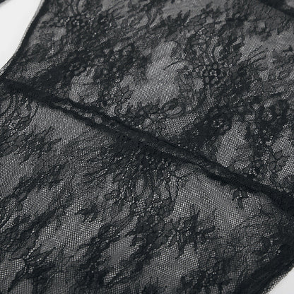 Lace See Through Side Split Long Dress