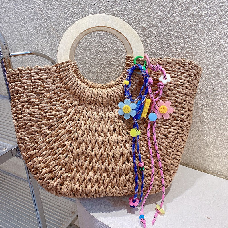 Cute Flower Braided Keychain Bag Charm