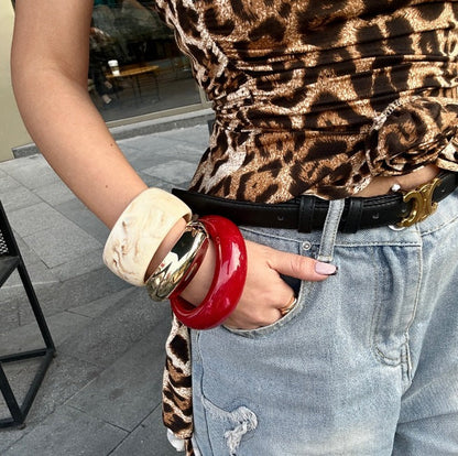 Vintage Punk Geometric Acrylic Bracelets