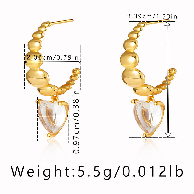 Minimal C Shaped Drop Earrings