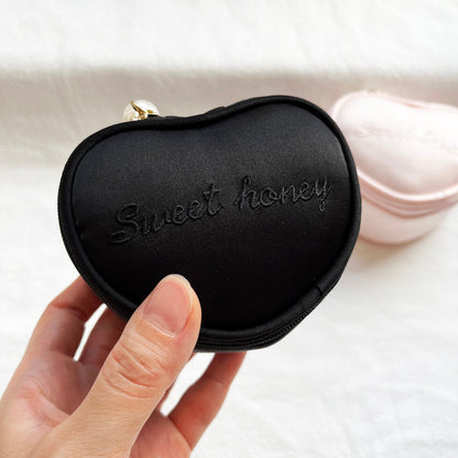 Cute Letter Embroidered Jewelry Case