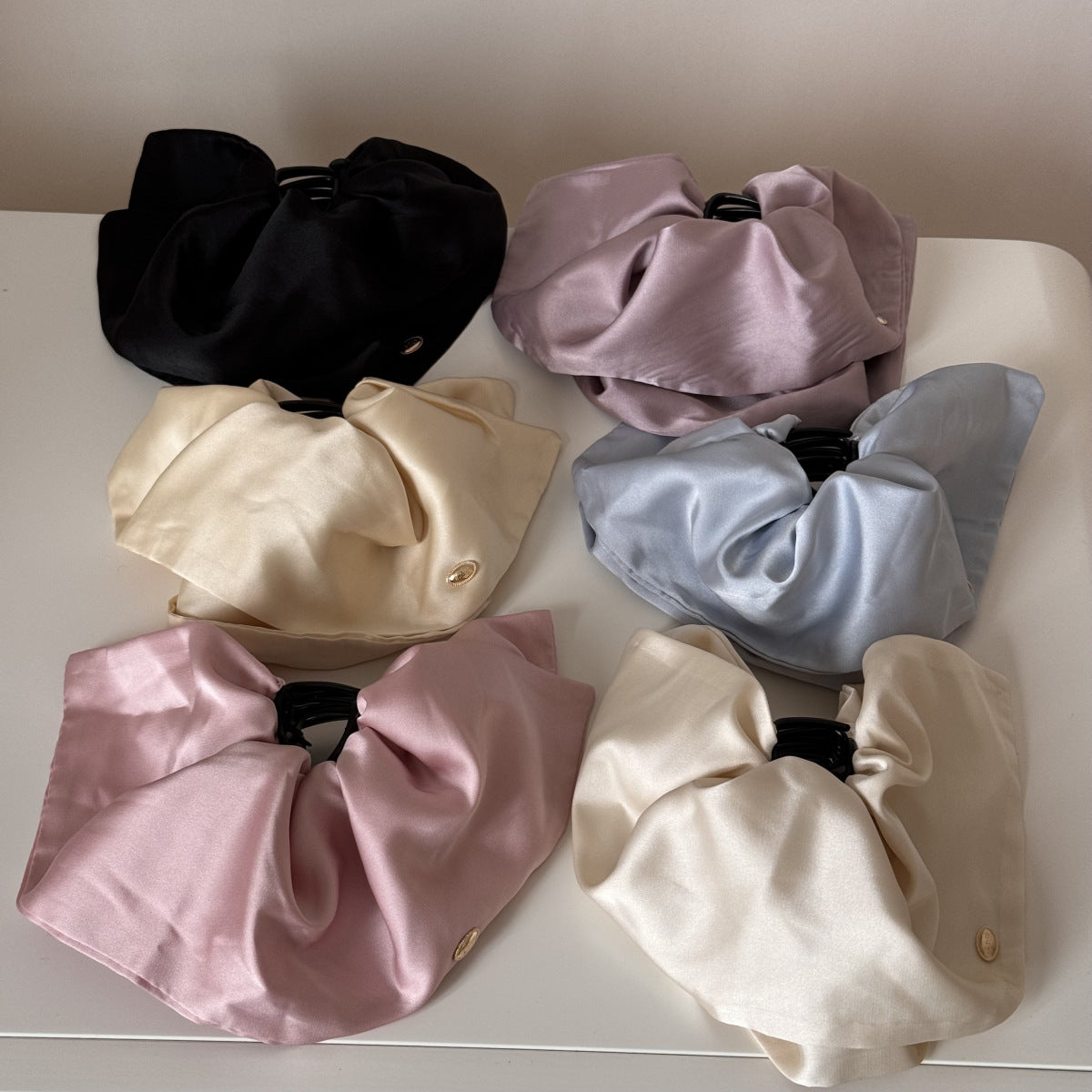 Solid Color Fabric Ponytail Hair Claw