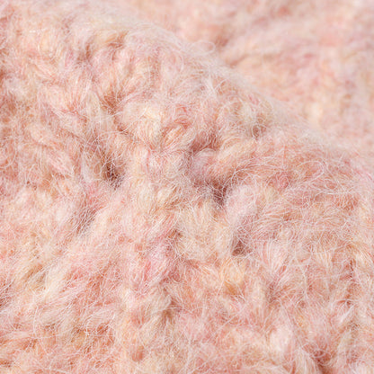 Solid Color Jacquard Knit Beanie