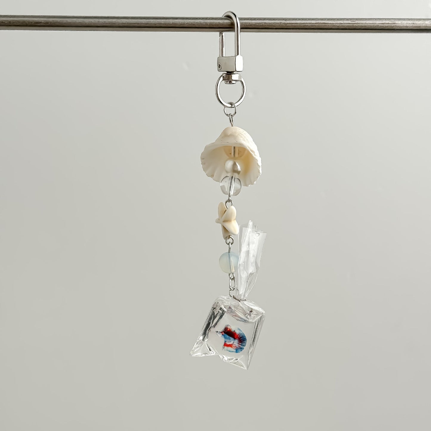 Cute Seashell Fish Keychain Bag Charm