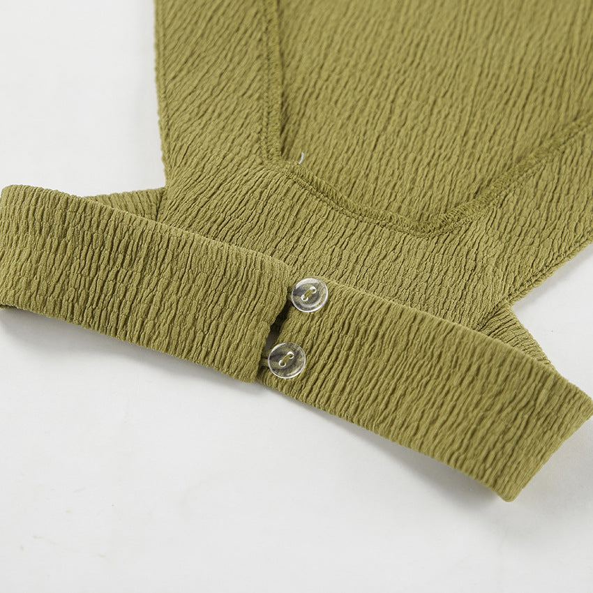 Casual Halter Backless Top and Pants Sets