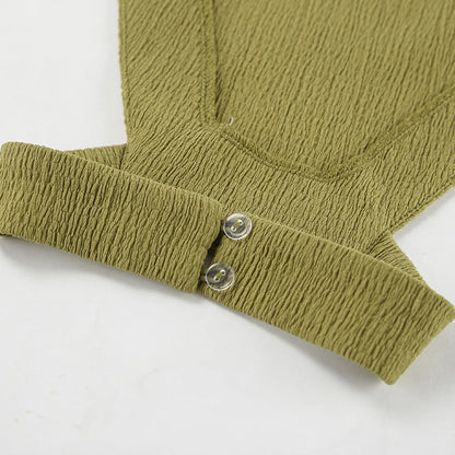 Casual Halter Backless Top and Pants Sets