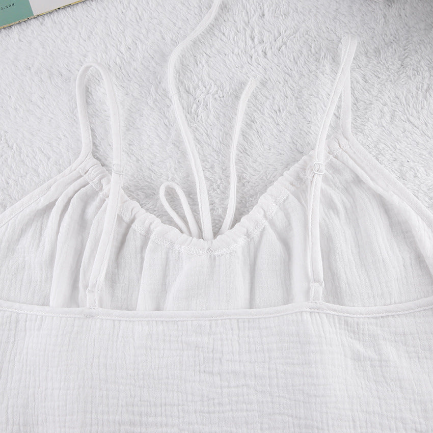White Loose Casual Sleepwear Sets