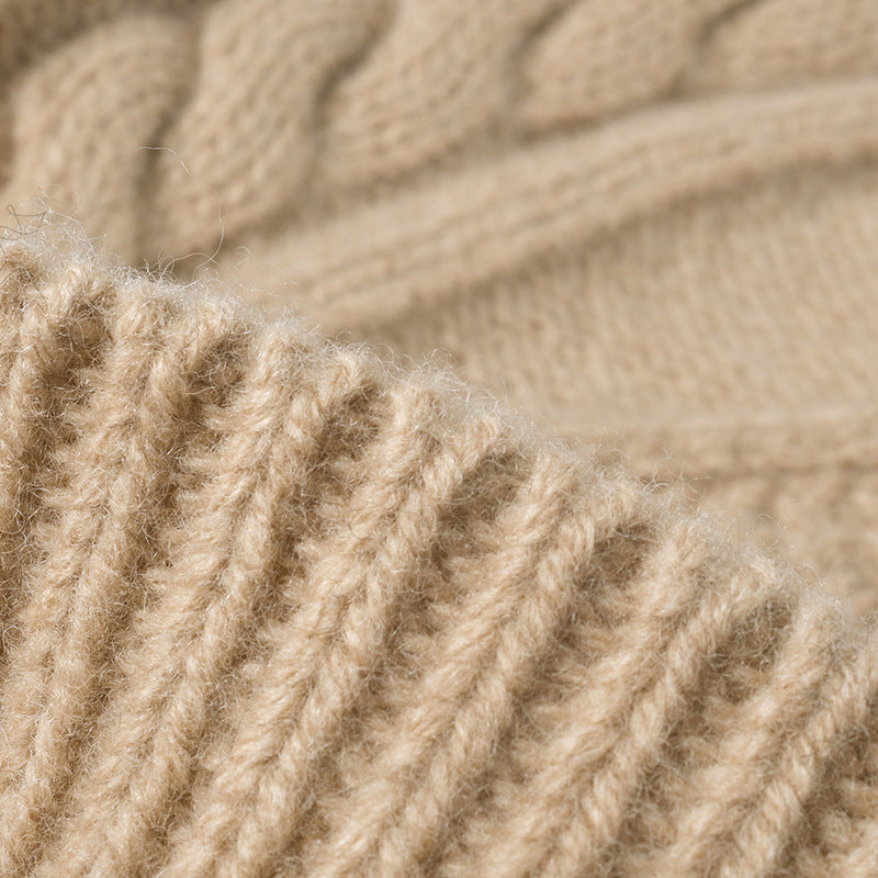 Solid Color Twist Padded Knot Beanie