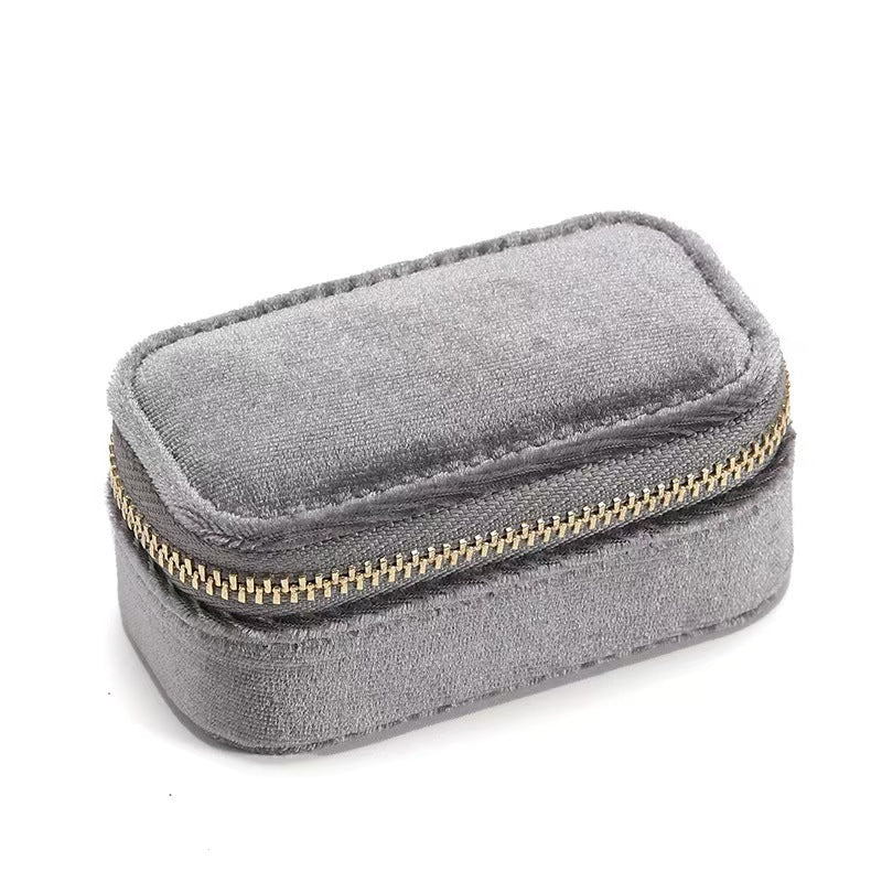 Soft Velvet Solid Color Jewelry Case