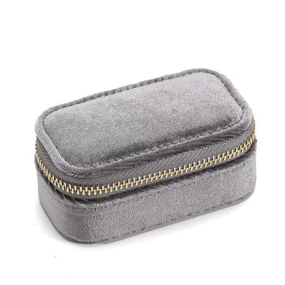 Soft Velvet Solid Color Jewelry Case
