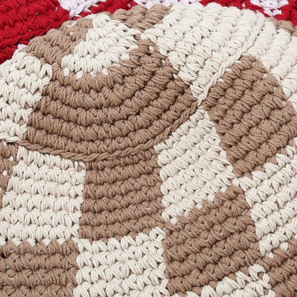 Crochet Knit Plaid Classic Bucket Hat