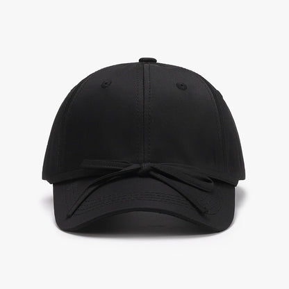 Solid Color Bow Knot Baseball Cap