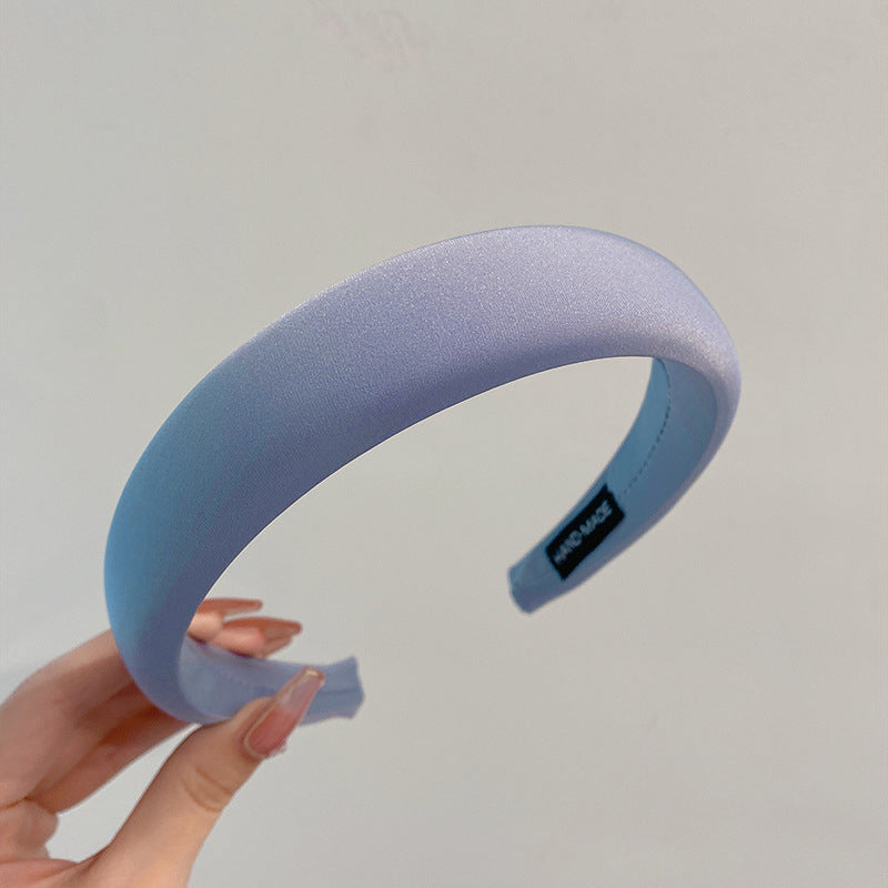 Solid Color Sponge Padded Satin Headbands