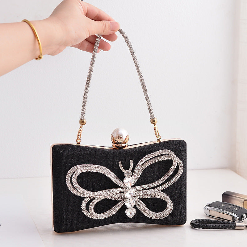 Black Butterfly Elegant Party Handbag