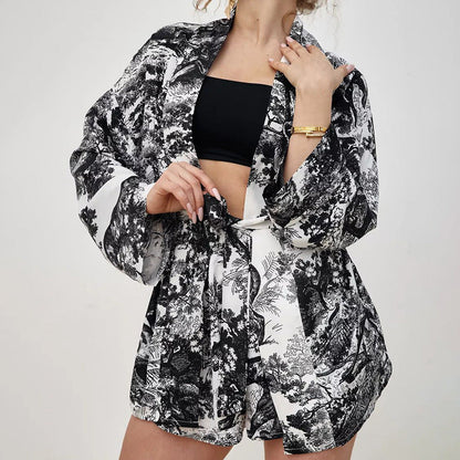 Print Soft Loose Homewear Sets