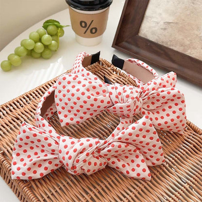 Cute Polka Dot Bow Wide Headbands
