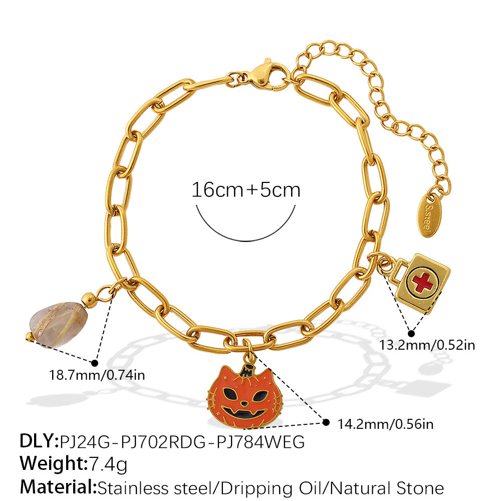 Halloween Ghost Chain Stainless Steel Bracelet