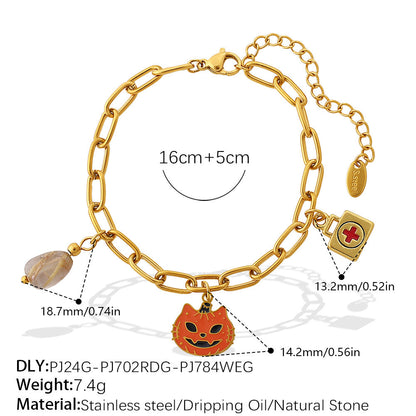Halloween Ghost Chain Stainless Steel Bracelet