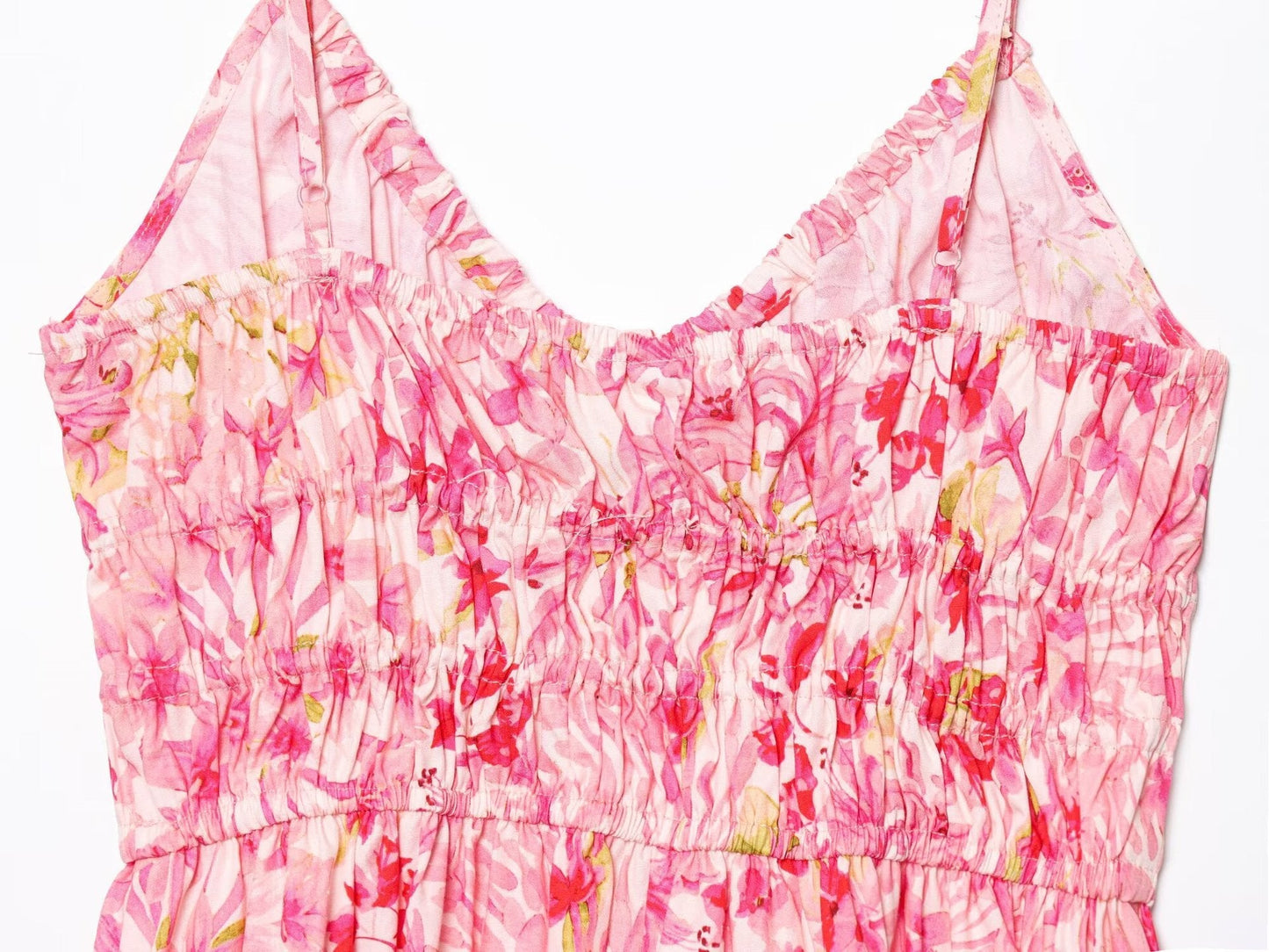 Casual Floral Print Spaghetti Strap Maxi Dress