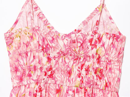 Casual Floral Print Spaghetti Strap Maxi Dress