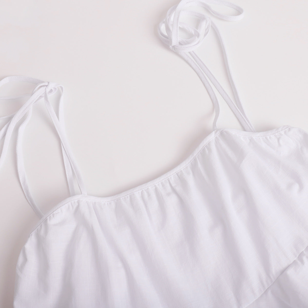 Casual Layered Ruffle String Mini Dress