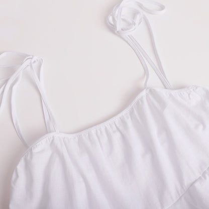 Casual Layered Ruffle String Mini Dress