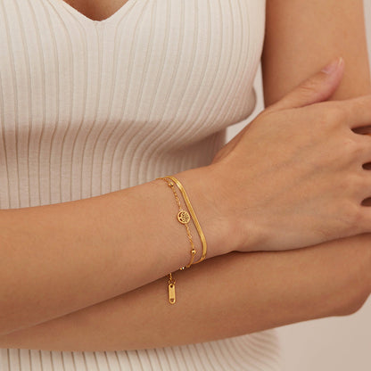 Vintage Double-Layer Snake Chain Bracelet