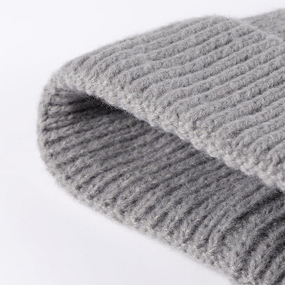 Solid Color Thick Knit Beanie