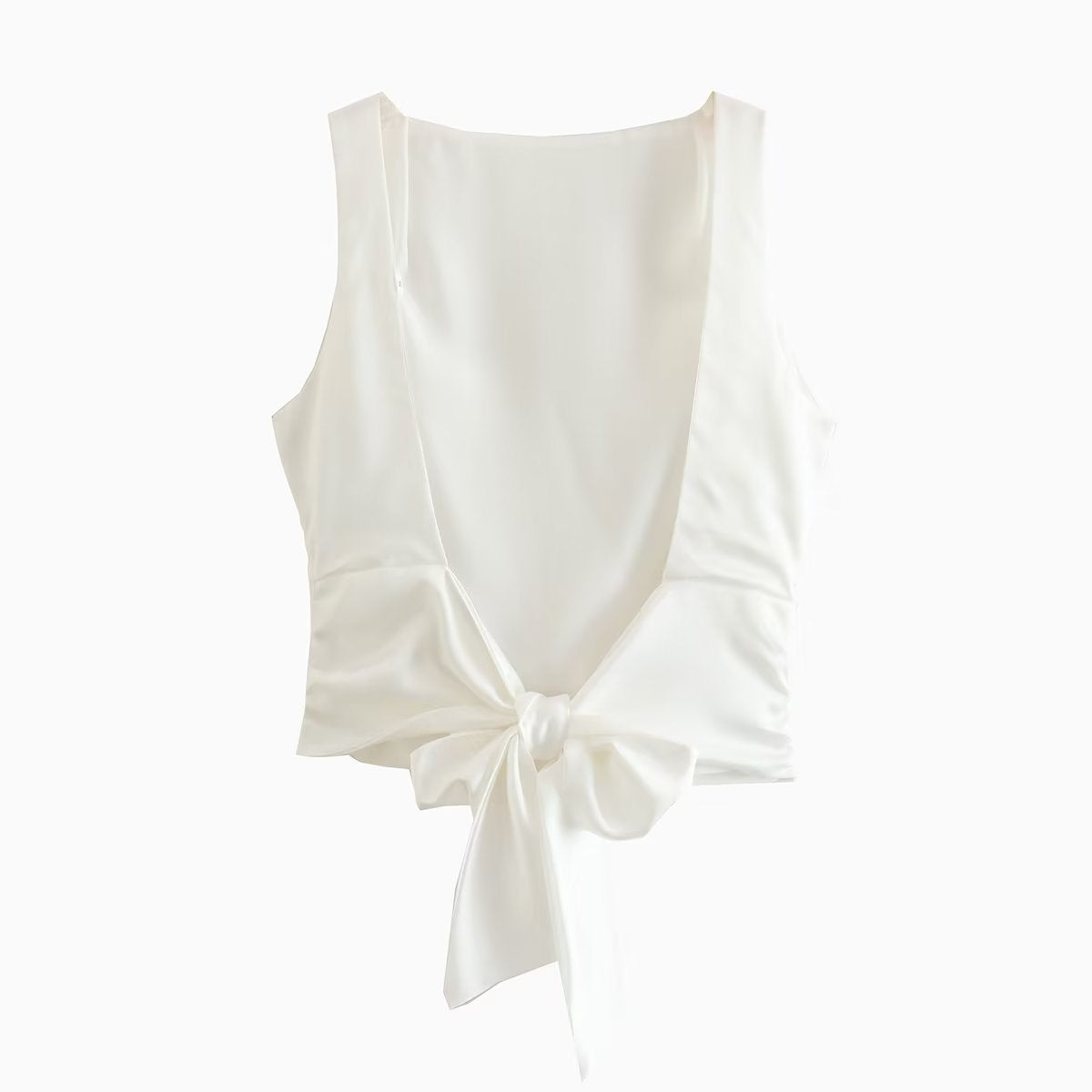 Sexy Backless Tie Back Cropped Top