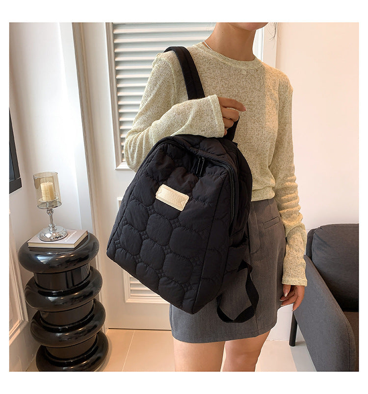 Simple Portable Casual Puffer Backpack