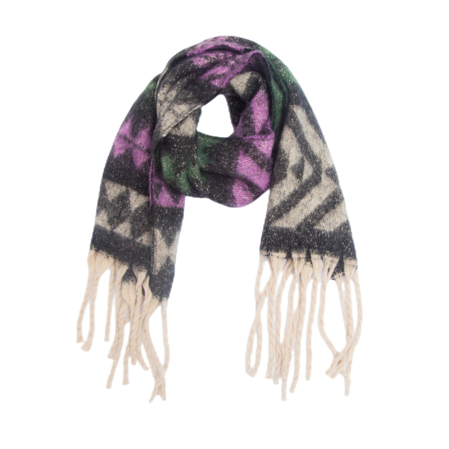 Print Tassel Contrast Color