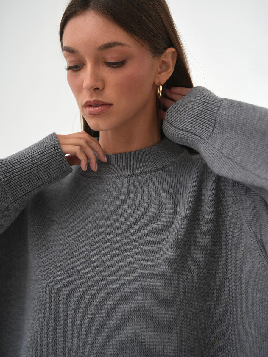 Solid Color Loose Casual Sweater