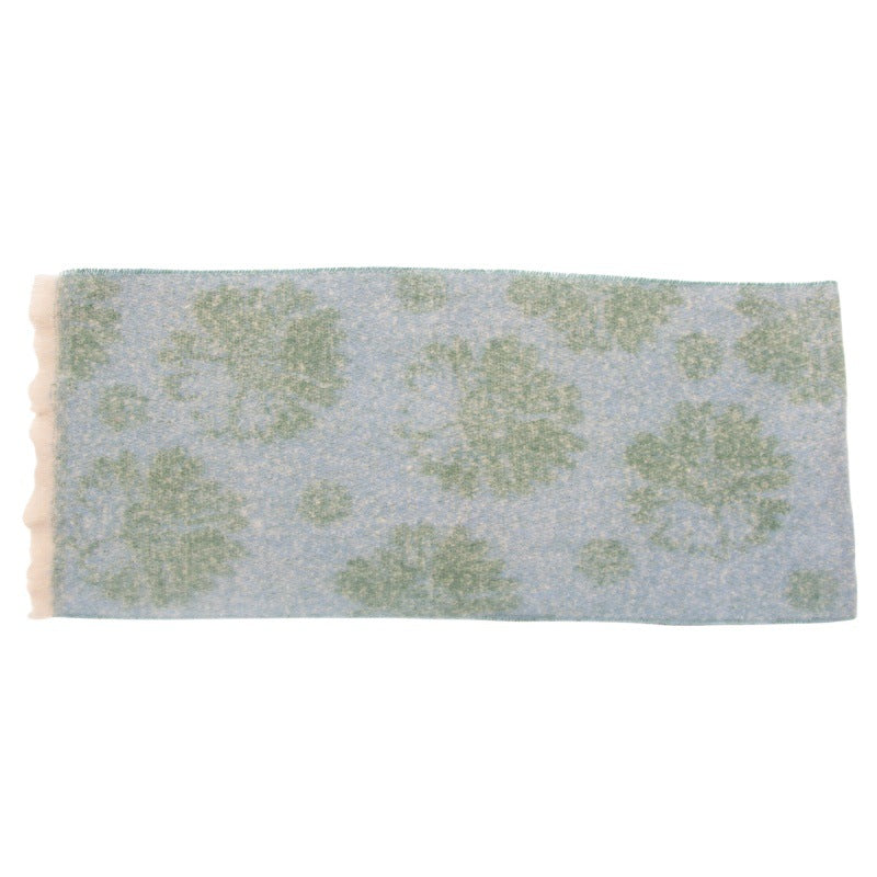 Floral Print Contrast Color Scarves