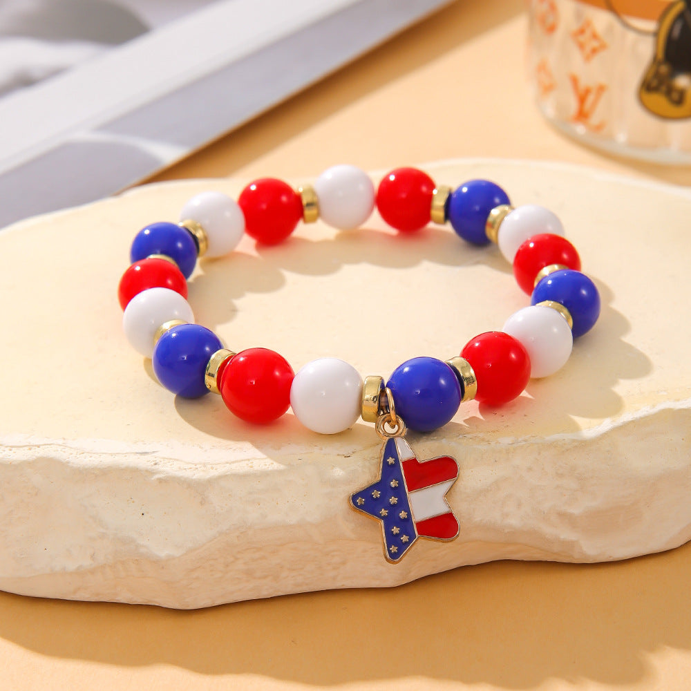 Stylish Star Pendant Love Beaded Bracelet