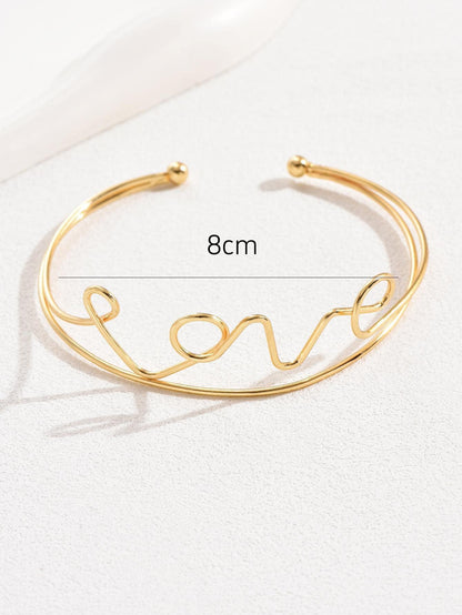 Letter LOVE Simple Arm Cuff