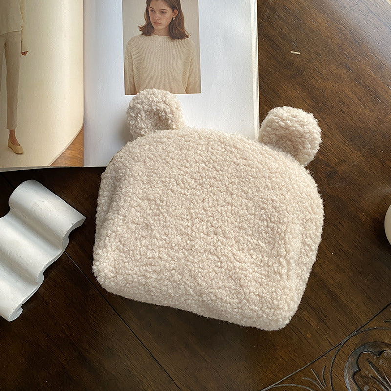 Portable Cute Plush Cosmetic Bag