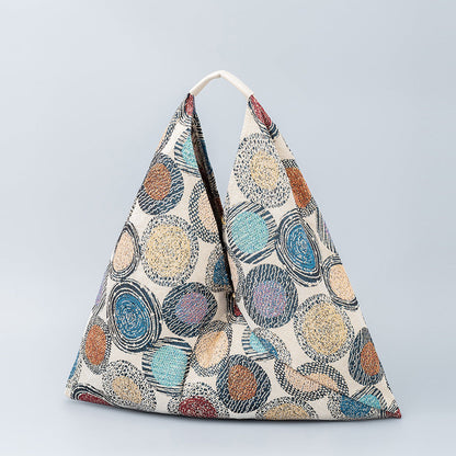 Vintage Triangle Print Shoulder Bags