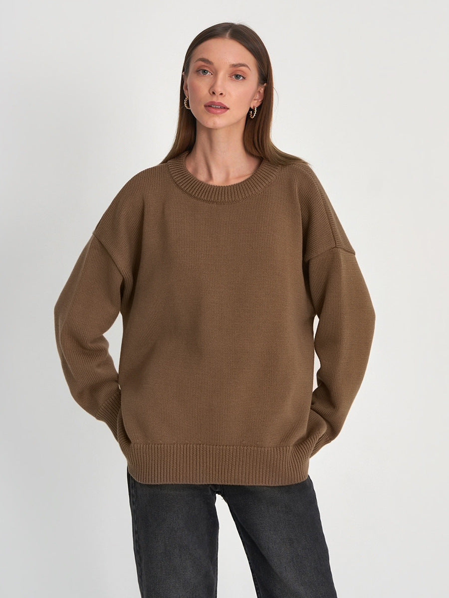 Solid Color Loose Casual Sweater