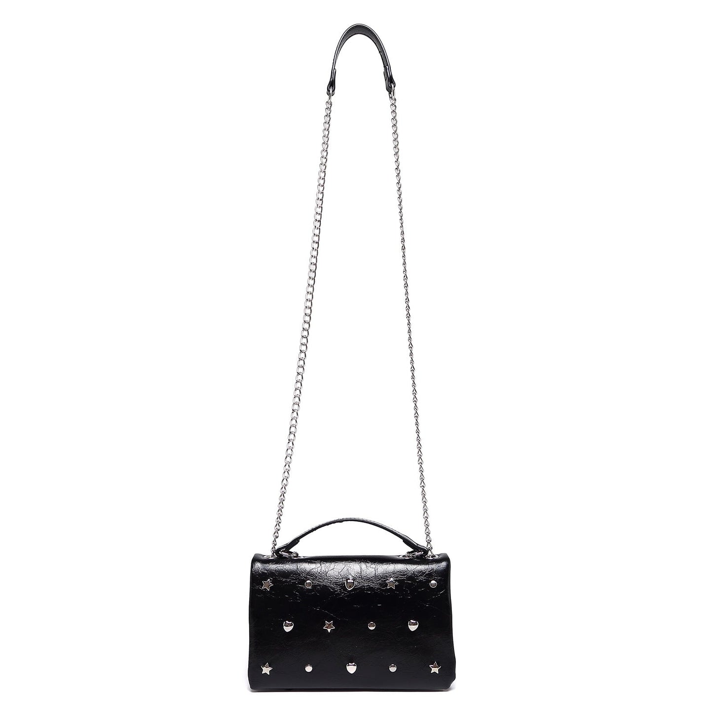 Trendy Rivet Multi-Compartment Shoulder Bag